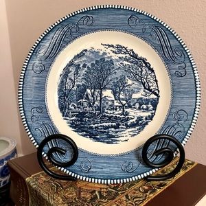 Vintage Mid Century Currier and Ives The Old Grist Mill Dinner Plate